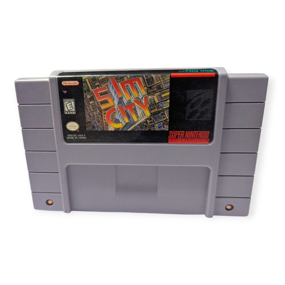 Nintendo SimCity Super Nintendo SNES Video Game Cartridge SNS-006 1991 Retro